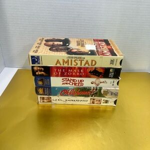 Lots of 5 Vintage VHS Movie Collection